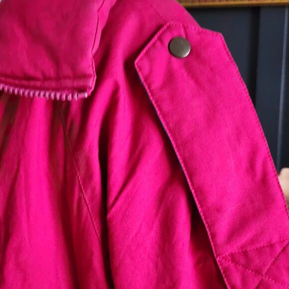 Vintage London Fog Neon Pink/Fuscia Parka Coat 16 Reg 80s 90s Ski Jacket - Picture 4 of 8